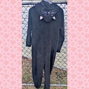 Black Cat Hooded Onesie
